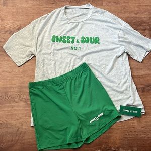 Women’s SHEIN graphic tee and shorts set in size small